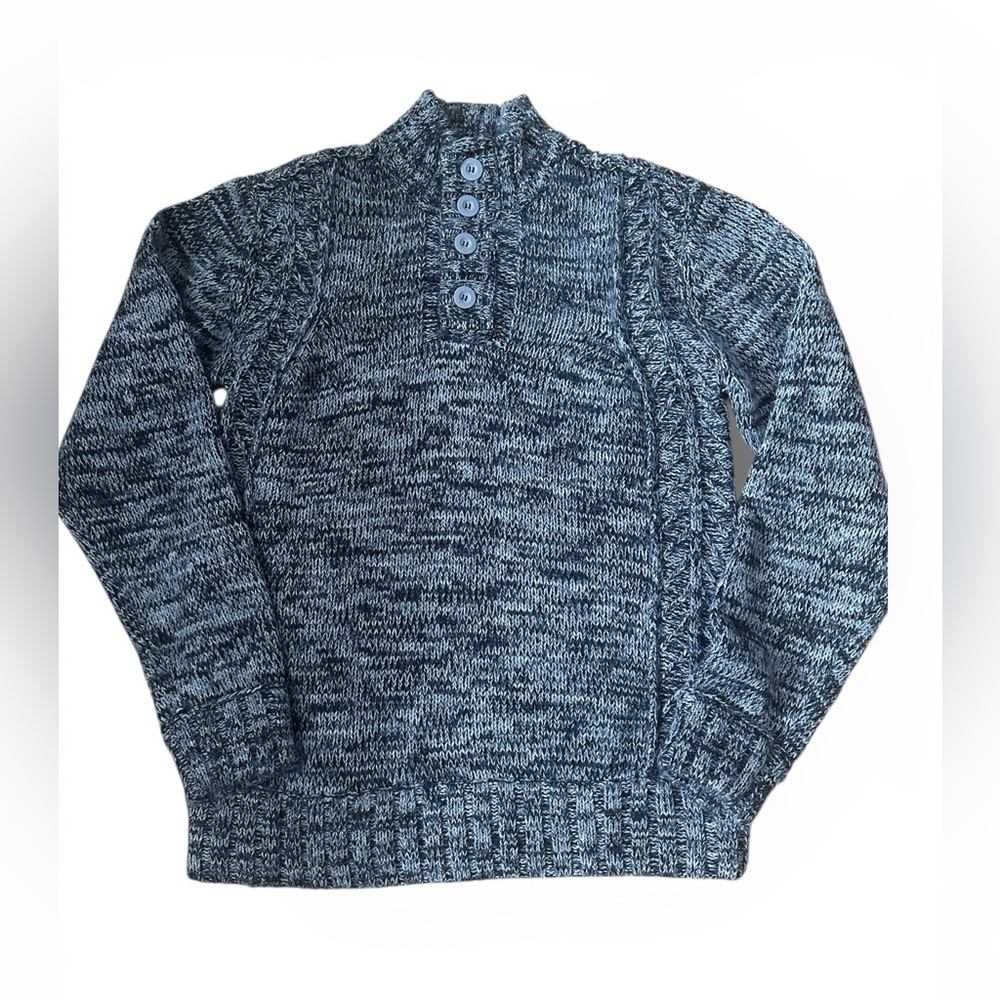 ROOTS cosy unisex grey chambray sweater size S men